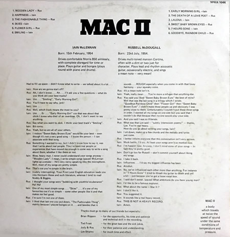 Mac II back cover
